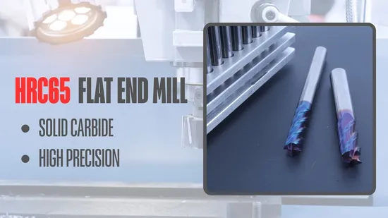 Avichf Carbide CNC HRC65 Square End Mill for CNC Milling Steel 