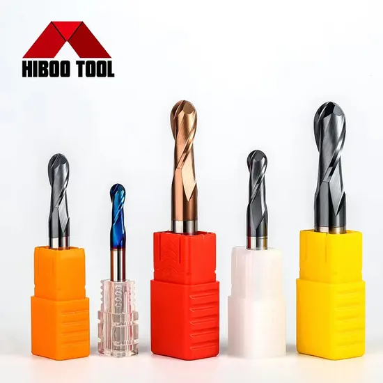 High Precision Tungsten Ball Nose End Milling Cutter with Black Nano Coating 